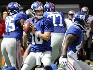 Eli Manning is enjoying more time in the pocket